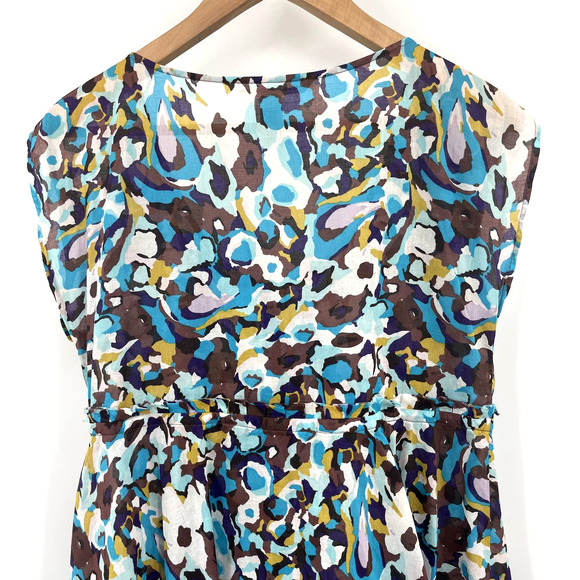 Diane von Furstenberg Marina Dress Size Small Swim Cover Up Tunic Blue White - Picture 13 of 16